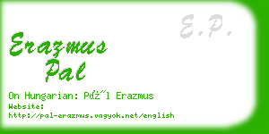 erazmus pal business card